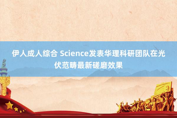 伊人成人综合 Science发表华理科研团队在光伏范畴最新磋磨效果